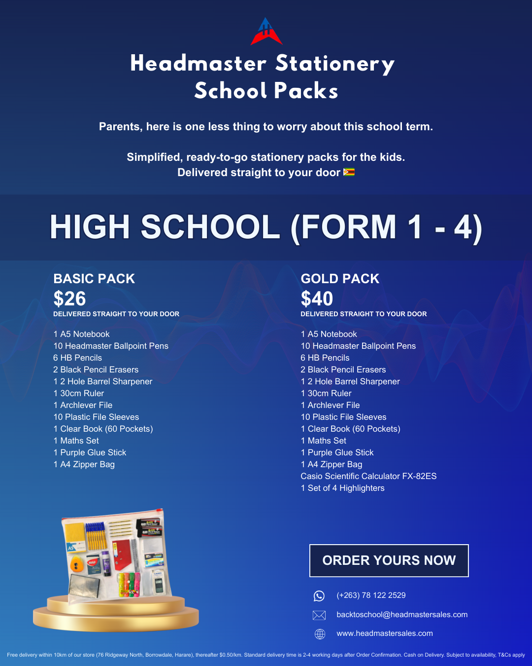 Highschool (Form 1-4): Basic Stationery Pack